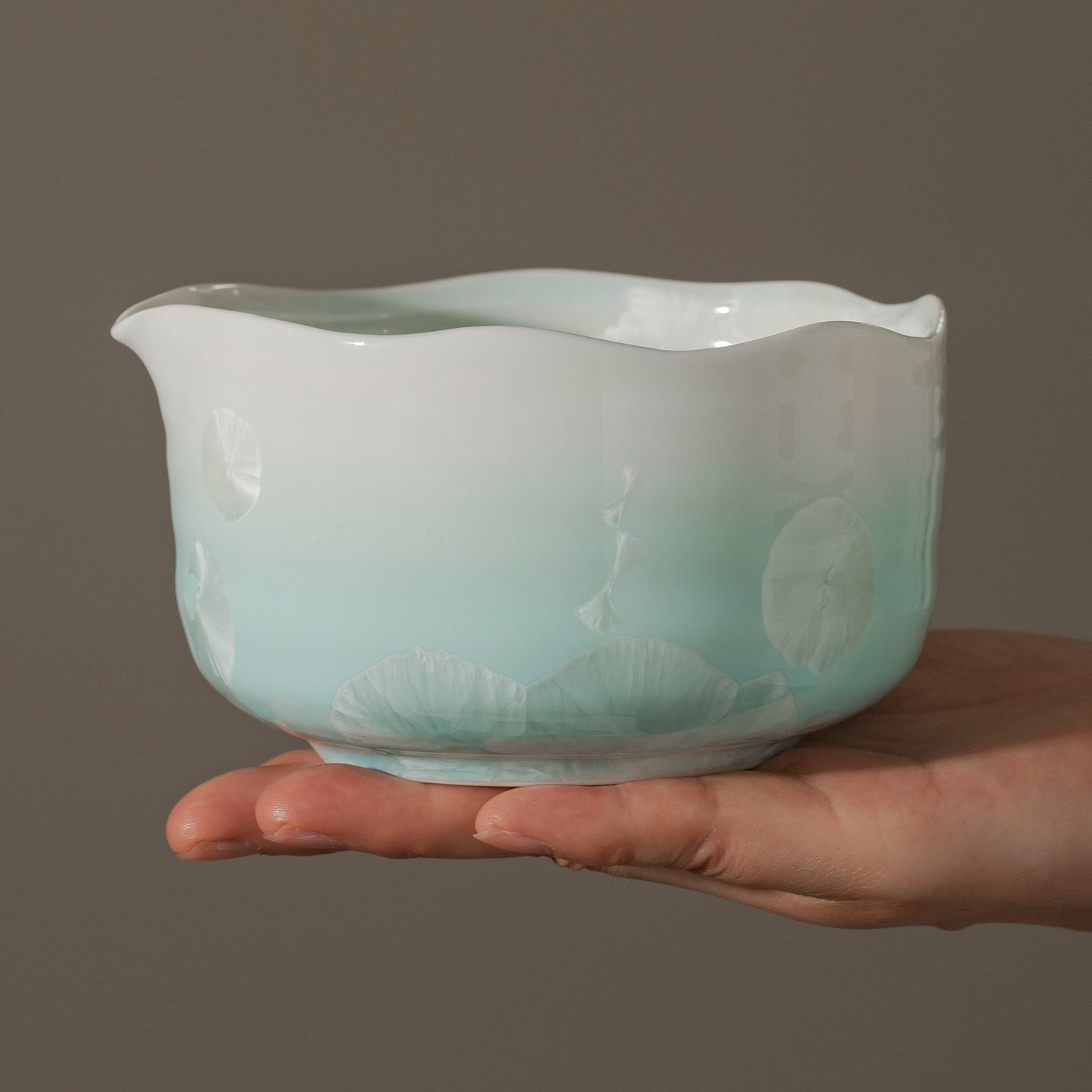 Handmade Natural Flower Glazing Gradient Blue Matcha Bowl Set, Matcha Gift Set, Matcha Tea Ceremony Set